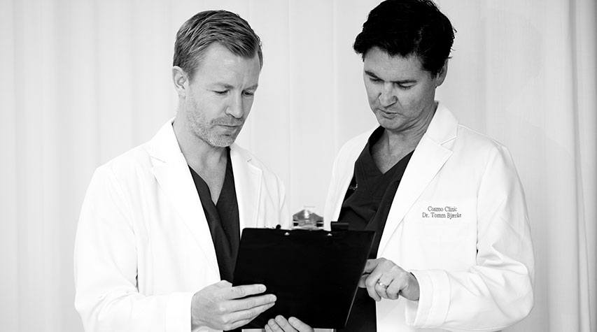to eksperter på brystoperasjoner: Thomas Berg og Tomm Bjærke på Cosmo Clinic